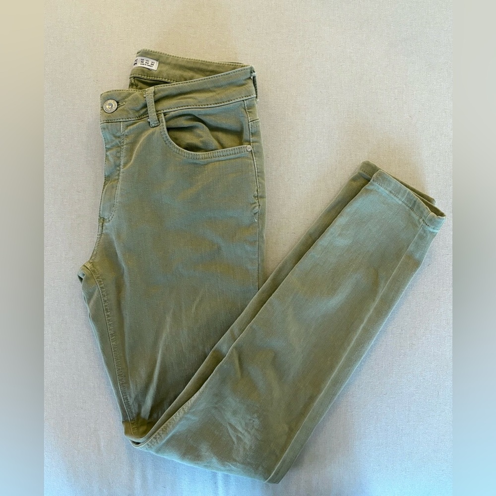 Zara khaki skinny jeans 36 4